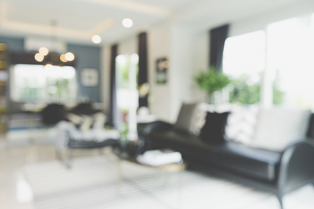 Blur abstract background of sofa in living roomの写真素材