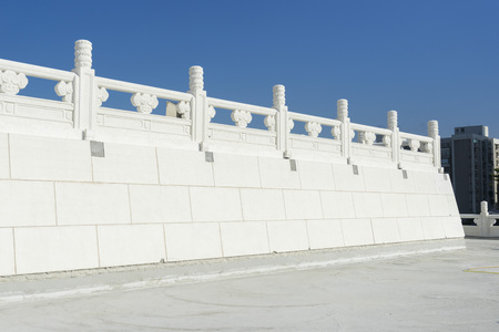 Chiang Kai-shek Memorial Hall against blue sky in Taipei,Taiwan.のeditorial素材