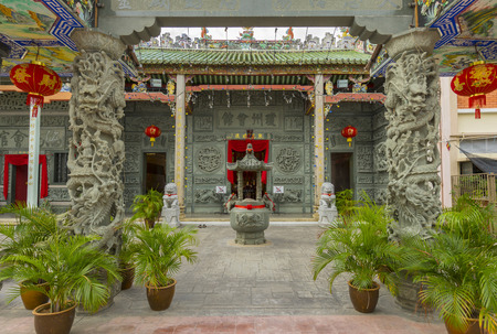 Beautiful view of Thean Hou Temple in Penang, Malaysiaのeditorial素材