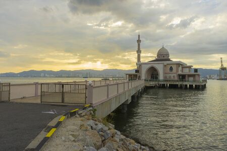 Butterworth Floating Mosque or Masjid Terapung in Butterworth, Malaysia.の写真素材