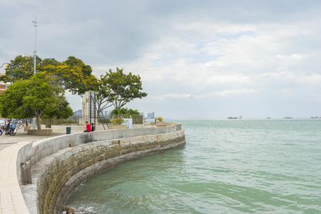 Seaside view at German Heritage Trail in Penang, Malaysiaのeditorial素材