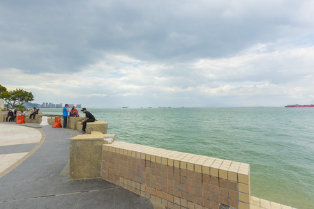 Seaside view at German Heritage Trail in Penang, Malaysiaのeditorial素材