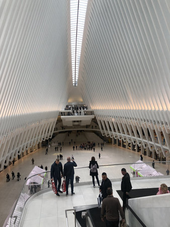 the Oculus of the Westfield World Trade Center Transportation Hub in New York