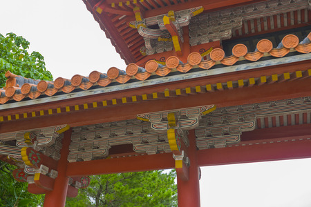 Shureimon gate of the Shuri castle in Okinawa, Japanのeditorial素材