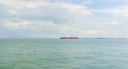 Panoramic view of Penang Port in Butterworth, Malaysiaの写真素材