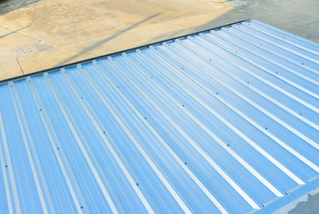 Metal sheet roof, Corrugated metal texture surface