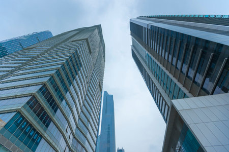 View of Modern skyscrapers in Guangzhou, Chinaのeditorial素材