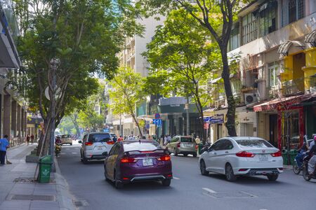 Street view of Ho Chi Minh with unidentified local Vietnamese people commute on the road in Ho Chi Minh City, Vietnamのeditorial素材