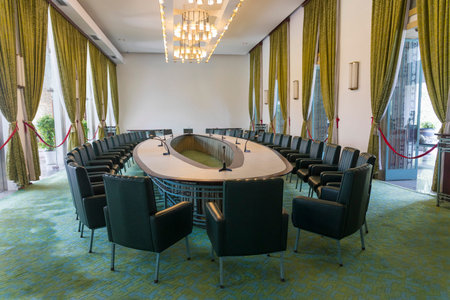 View of dinning room inside Independence Palace in Ho Chi Minh City, Vietnam