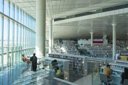 Interior of the National Library of Qatarのeditorial素材