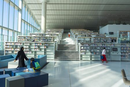 Interior of the National Library of Qatarのeditorial素材
