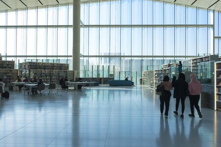 Interior of the National Library of Qatarのeditorial素材