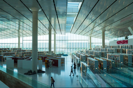 Interior of the National Library of Qatar