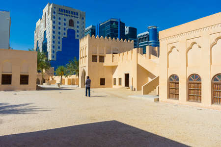 The palace of Sheikh Abdullah bin Jassim Al Thani in Doha, Qatar.のeditorial素材