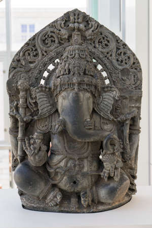 Statue of lord Ganesha kept in the museum.のeditorial素材