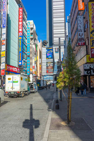 Kabukicho is Japan's largest red light district features bars nightclubs pachinko parlors love hotels.のeditorial素材