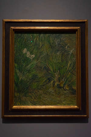 Van Gogh painting in Rijksmuseum in Amsterdam,  Netherlands.のeditorial素材