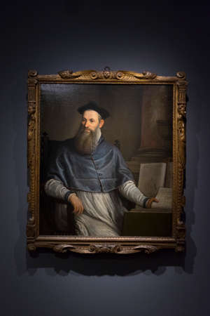 Painting in Rijksmuseum in Amsterdam, Netherlands.のeditorial素材