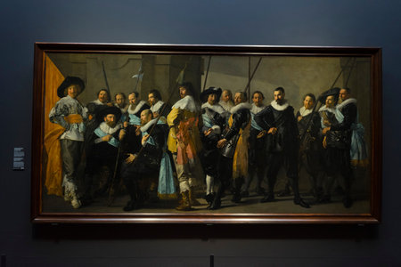 Painting in Rijksmuseum in Amsterdam, Netherlands.