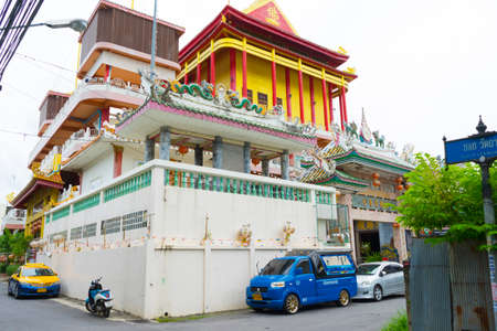 Chua Khanh Tho temple in Hatyai, Thailand.のeditorial素材