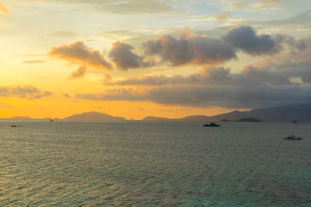 Landscape of beautiful sunset in Koh Lipe, Thailand.の写真素材