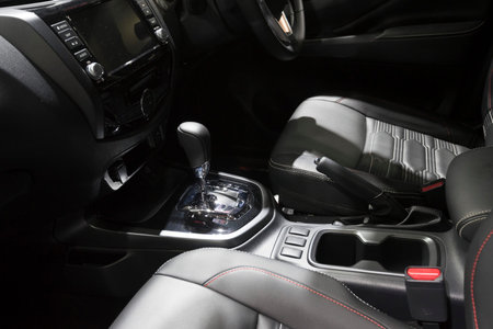 Bangkok, Thailand - December 8,2020 : Close up view of Nissan X-trail interior in Bangkok, Thailand...
