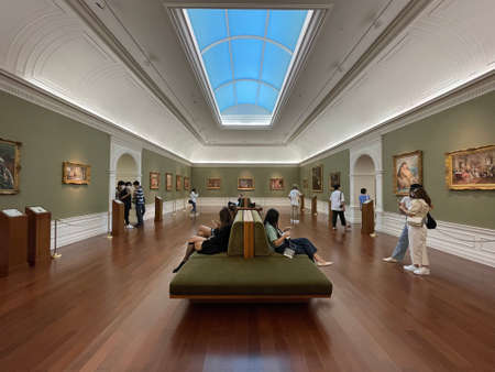 Bangkok,Thailand - Dec 18,2021 : Interior view of the gallery of Museum of Contemporary Art in Bangkok,Thailand on Dec 18,2021.のeditorial素材