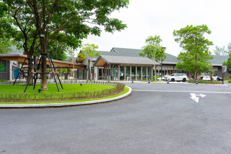 Phuket, Thailand - July 9,2022 : Beautiful view of Porto De Phuket, new community complex in Laguna area. Phuket is a popular tourist location for honeymoon and vacation.のeditorial素材