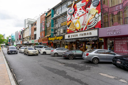 Bangkok,Thailand - July 7,2022 : People walking on the street in Siam Square in Bangkok, Thailand. Siam Square is a shopping and entertainment area in the Siam area of Bangkok.のeditorial素材