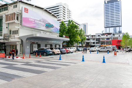 Bangkok,Thailand - July 7,2022 : People walking on the street in Siam Square in Bangkok, Thailand....