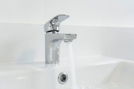 Faucet and sink in bathroom interior - soft focus effect picture