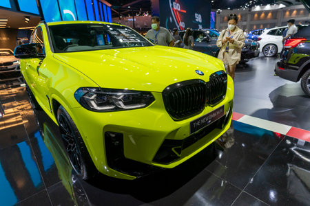 Bangkok, Thailand - Mar 31,2022 : New BMW X4 M car model in Bangkok, Thailand on Mar 31,2022.のeditorial素材