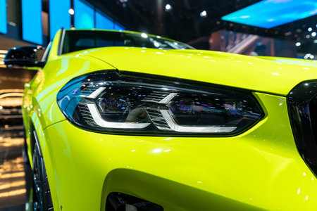 Bangkok, Thailand - Mar 31,2022 : New BMW X4 M car model in Bangkok, Thailand on Mar 31,2022.
