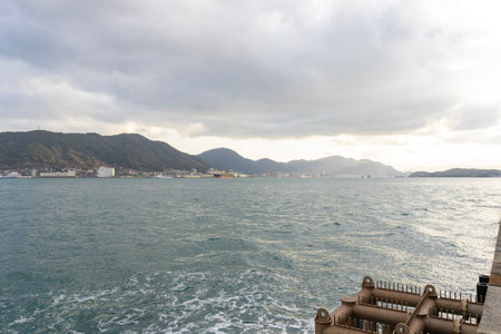 Landscape view of Mojiko port in Kitakyushu, Japanの写真素材