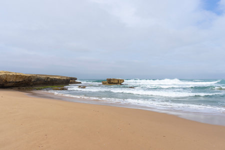 Sherbrooke River Beach in Loch Ard Gorge. Great Ocean Road, Victoria State, South Australia.の写真素材