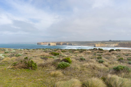 Stunning view of Sherbrooke River Beach at Port Campbell, Victoria, Australia.の写真素材