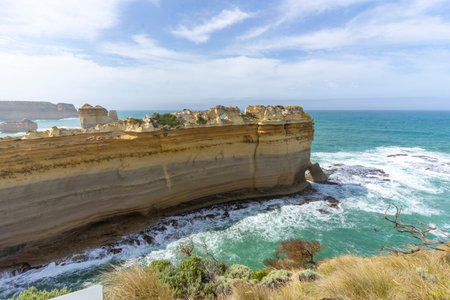 The Razorback Lookout at Port Campbell National Park in Victoria, Australia.の写真素材