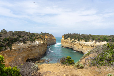 The Razorback Lookout at Port Campbell National Park in Victoria, Australia.の写真素材