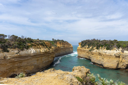 The Razorback Lookout at Port Campbell National Park in Victoria, Australia.の写真素材