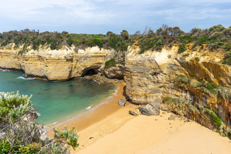 The Razorback Lookout at Port Campbell National Park in Victoria, Australia.の写真素材