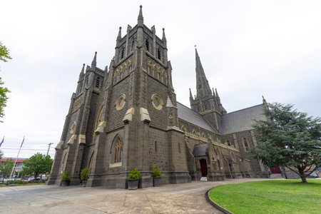 Saint Mary of the Angels Basilica church in Geelong, Victoria, Australiaの写真素材