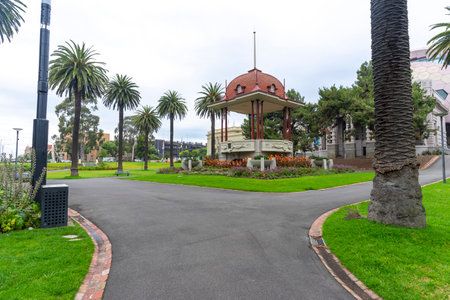 Hitchcock Memorial Rotunda in Johnstone Park, Geelong, Australiaの写真素材