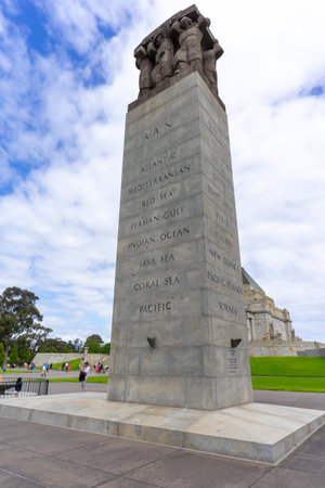 The Cenotaph World War II monument in Melbourne, Australia.の写真素材