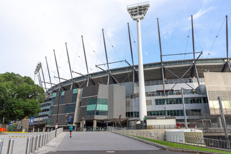 View of Melbourne Cricket Ground in Melbourne, Australiaの写真素材