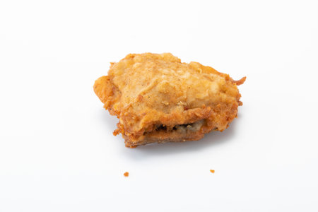 Crispy Fried Chicken Breast in isolated white background.の写真素材