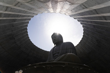 The great Buddha at Hill of Buddha in Hokkaido. Hill Of Buddha is one Of Most Popular Traveling Destination In Sapporo. locate in Makomanai Takino Cemetery .の写真素材