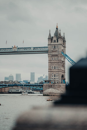 Right side of Tower Bridge in London, UKの写真素材
