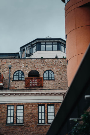 Old brick building in Shad Thames in London, UKの写真素材