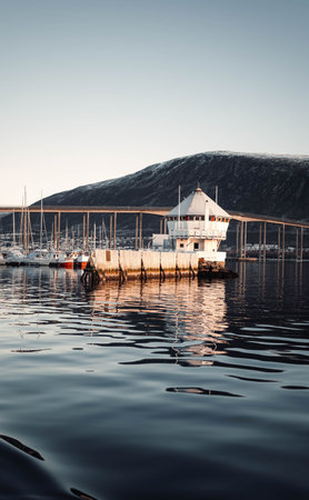 Shot on the 17th of November 2022 in Tromso, Norway in the arctic circle!の写真素材