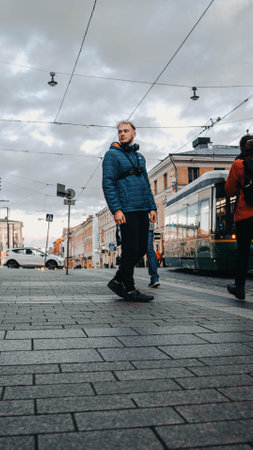 Shot on the 17th of October 2023 in Helsinki, Finland during a 2 day trip there on the way to Lapland.の写真素材